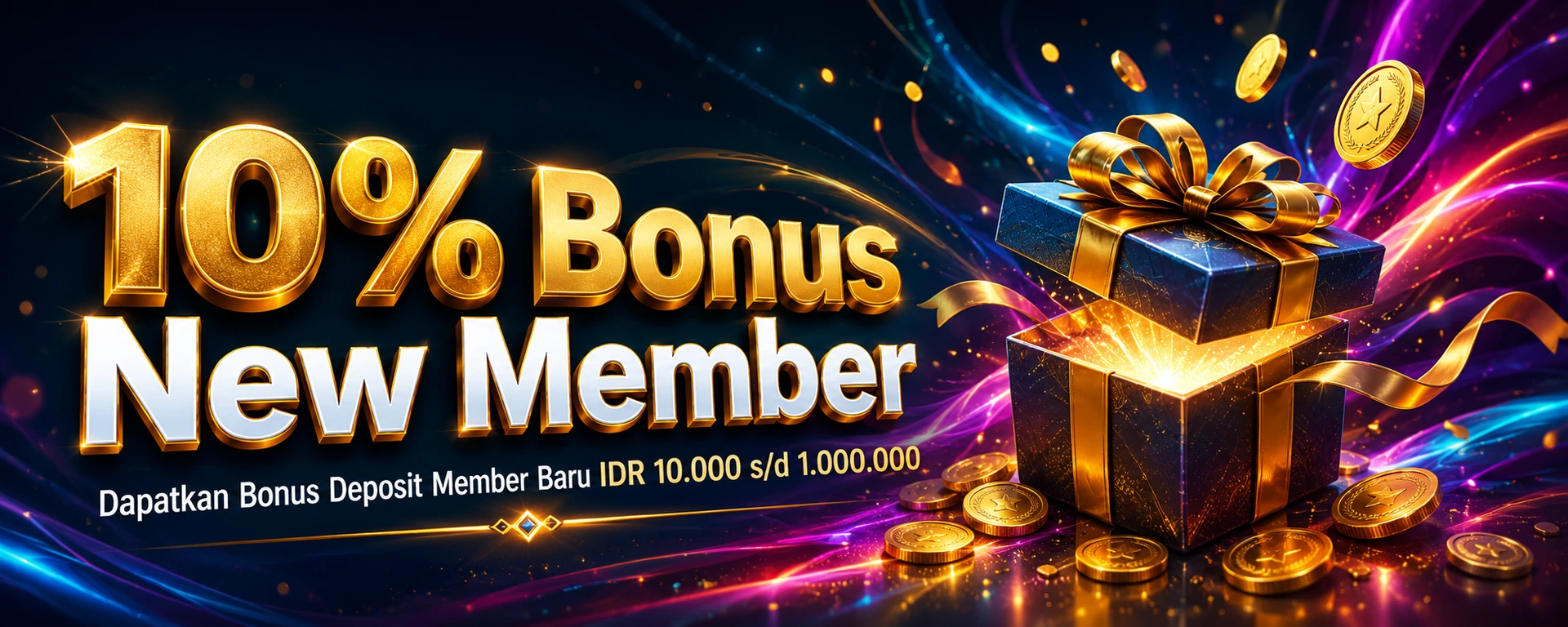 Promo bonus new member 10% INDOBETPLAY