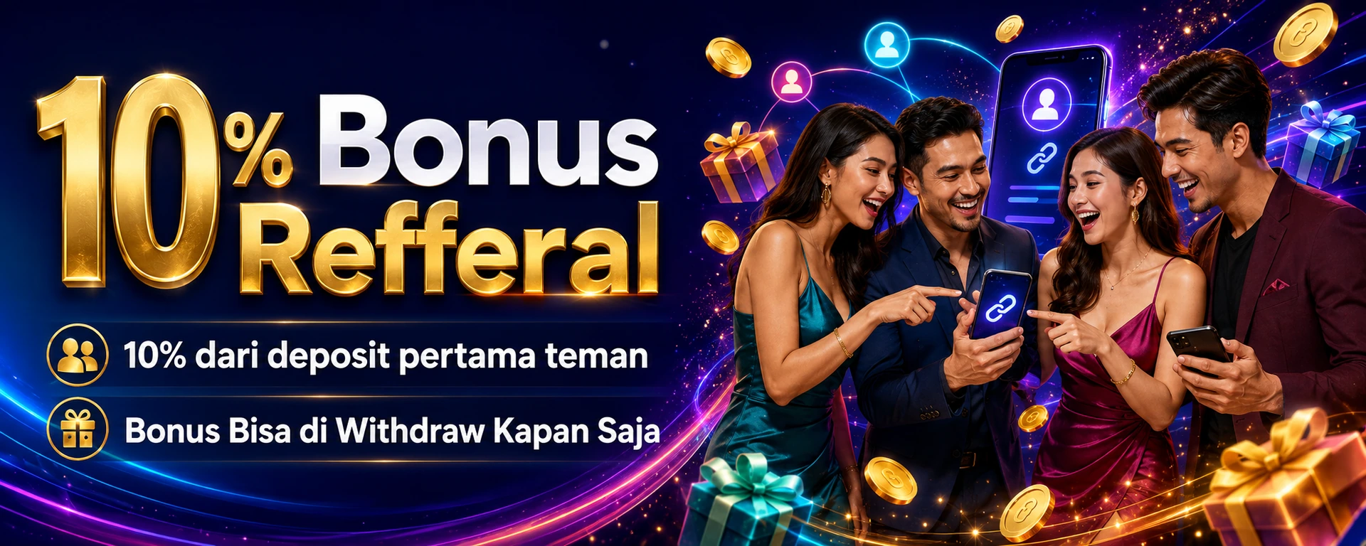 Promo bonus referral 10% INDOBETPLAY
