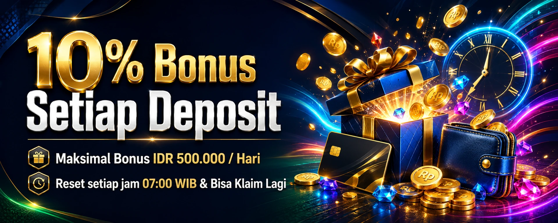 Promo bonus setiap deposit 10% INDOBETPLAY